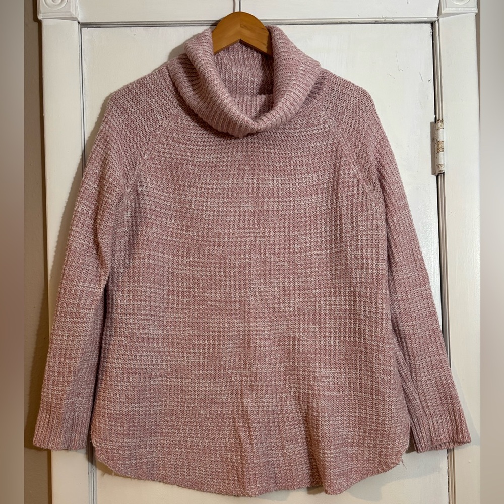 It's Our Time Pink Cowl Neck Sweater